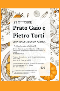 Cena-degustazione all'azienda Pietro Torti (Montecalvo Versiggia, PV - 23/10/2024)